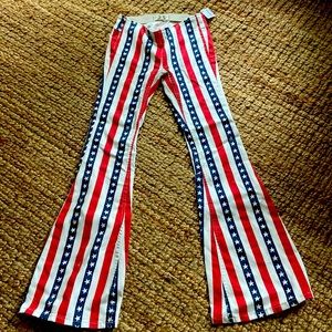 NWT flare Free People flag stretchy pants